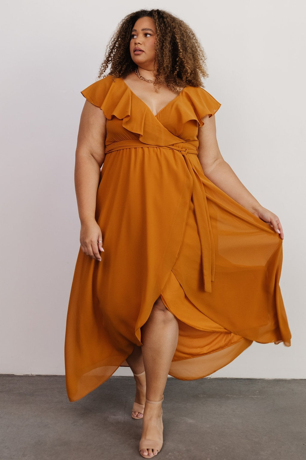 Katya Ruffle Maxi Dress | Amber