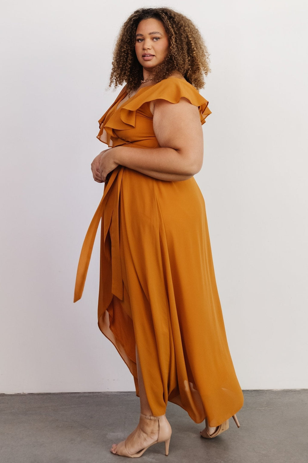 Katya Ruffle Maxi Dress | Amber